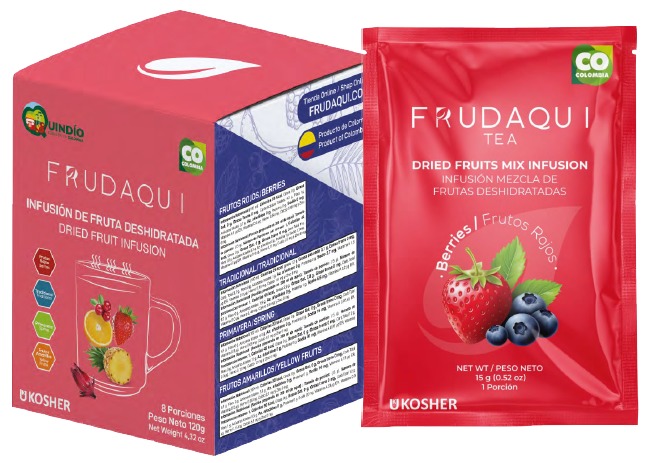 INFUSIÓN DE FRUTAS DESHIDRATADAS 15g X 8 Uds FRUTOS ROJOS